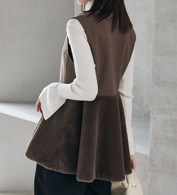 RANAN（ラナン）の「ペプラムファー切替ジレ（ジレ）」｜詳細画像