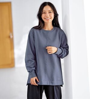 BELLUNA（ベルーナ）の「＜＆ｃｏｃｏｃｈｉ＞あったかキレイ大人のトレーナー（トレーナー・スウェット）」｜ブルー