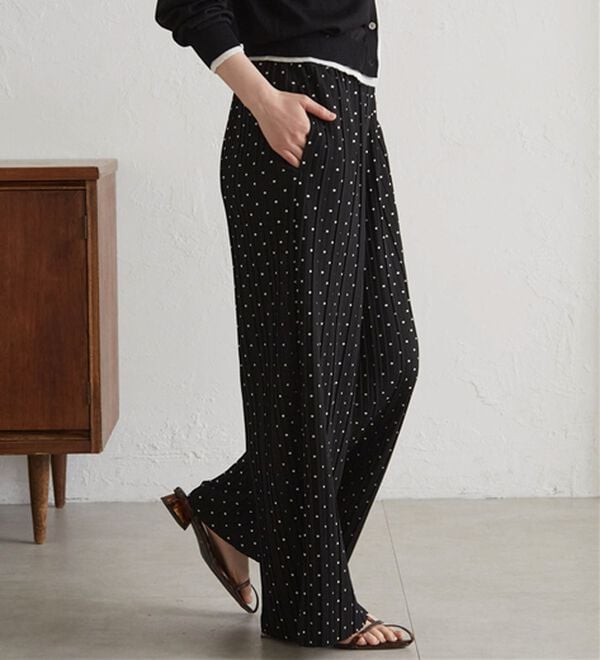 RANAN（ラナン）の「【セルフカットOK】ひんやりセミワイドプリーツパンツ（フルレングスパンツ）」｜詳細画像