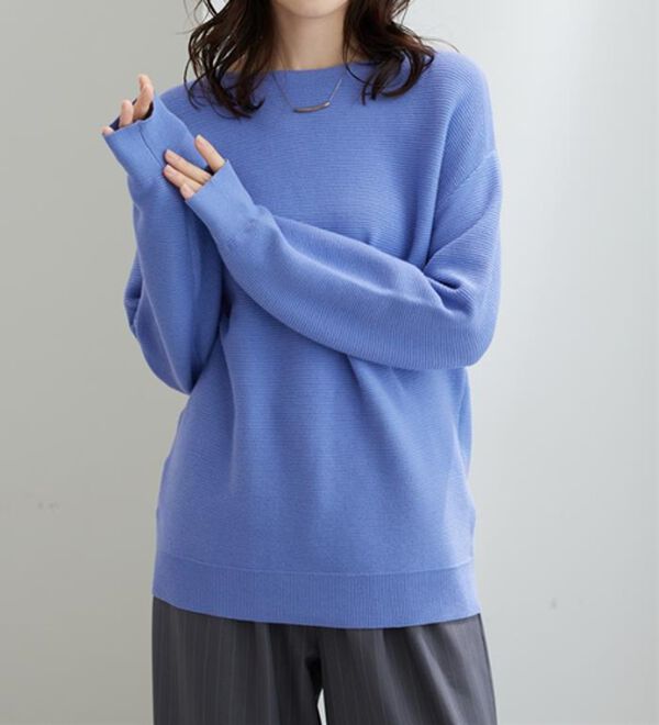 BELLUNA（ベルーナ）の「ラメ調もちもちニットプルオーバー（ニット・セーター）」｜ライラック