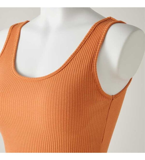 YU'NOW（ユナウ）の「カップ付クロップドタンクトップ（ブラトップ・カップ付きインナー）」｜詳細画像