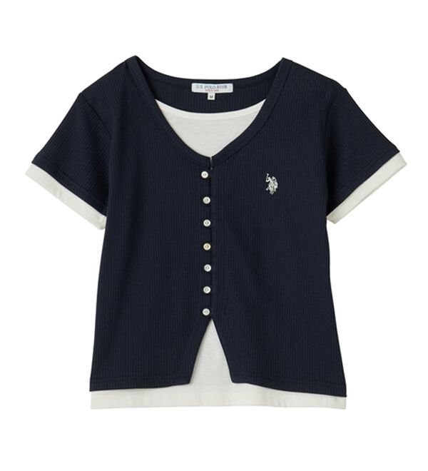 RANAN（ラナン）の「＜U.S.POLO ASSN.＞バイカラーレイヤード風カットソーTシャツ（カットソー）」｜詳細画像