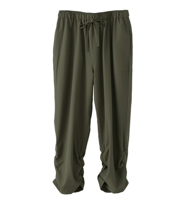 BELLUNA（ベルーナ）の「【接触冷感/UVカット/吸水速乾/軽量】ヒンヤリ＆速乾！裾くしゅクロップドパンツ（クロップドパンツ）」｜詳細画像