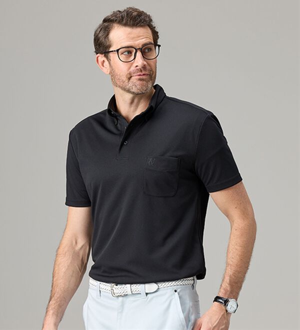 「＜コムルヴァン・オム＞大人のすっきり冷感ポロシャツ（メンズポロシャツ）」｜詳細画像