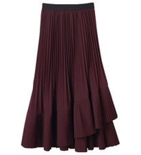 RANAN（ラナン）の「プリーツ切替フレアースカート（ひざ丈スカート）」