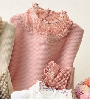 ルフラン（ルフラン）の「重ねてかわいい水玉使いカットソー（カットソー）」｜ピンク