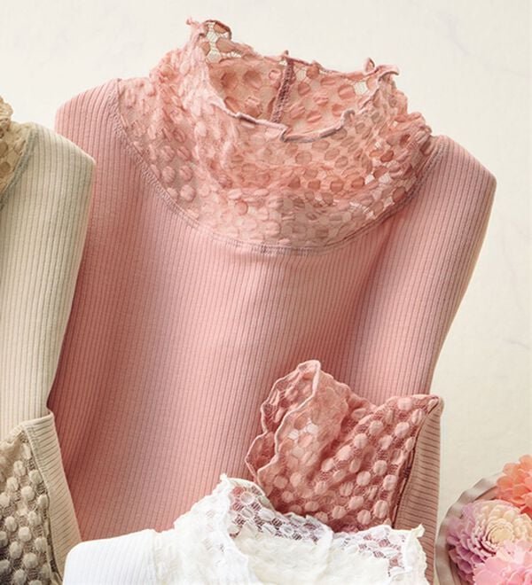 ルフラン（ルフラン）の「重ねてかわいい水玉使いカットソー（カットソー）」｜ピンク