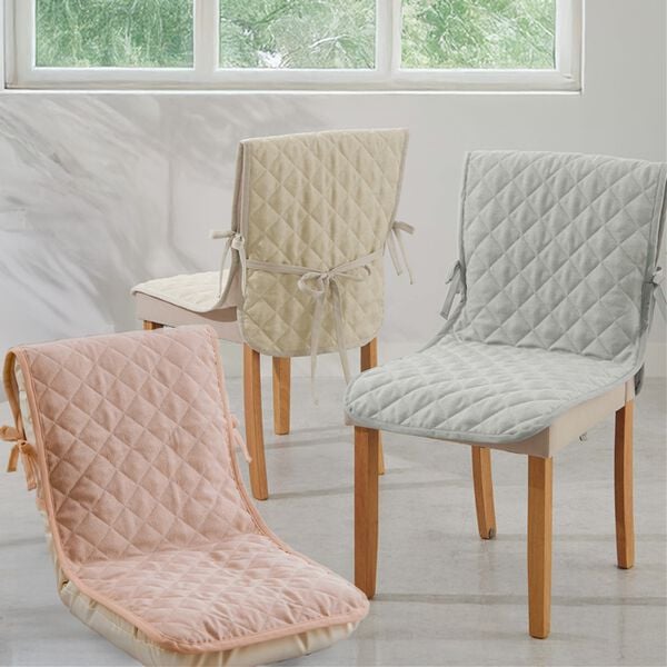 iellio（イエリオ）の「はっ水麻風チェアカバー滑り止め付＜汚れ防止・キズ隠し・撥水・オールシーズン＞（チェアカバー・チェアパッド）」｜詳細画像