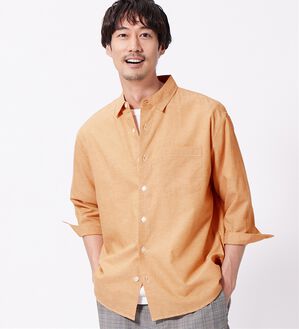 REMEN'S（リメンズ）の「【麻入り】さらっとシャツ（7分袖）（メンズシャツ）」｜詳細画像