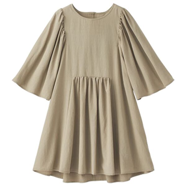 BELLUNA（ベルーナ）の「着痩せ！ワッシャー素材フレアーチュニック（チュニック）」｜詳細画像