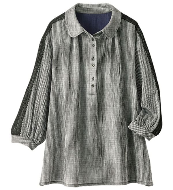 BELLUNA（ベルーナ）の「暑い夏に着たい！涼やか綿１００％ブラウス（ブラウス）」｜詳細画像