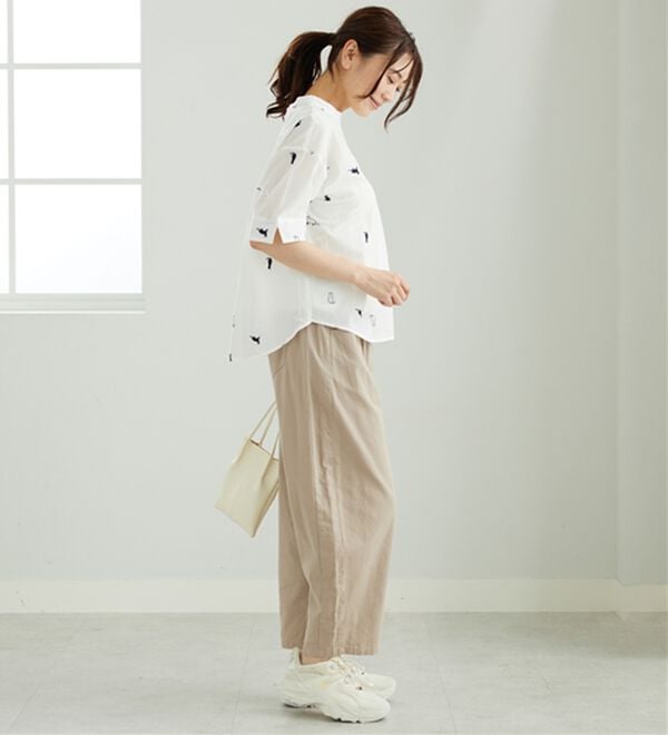 BELLUNA（ベルーナ）の「ネコ&ウサギ刺しゅうブラウス（ブラウス）」｜詳細画像