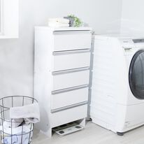 iellio（イエリオ）の「お買得薄型ランドリー収納庫＜ランドリーチェスト　サニタリー収納　サニタリーチェスト　薄型収納＞（ランドリーラック・収納）」