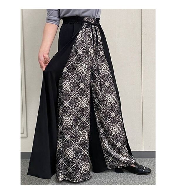 ルフラン（ルフラン）の「配色切替ワイドパンツ＜ハルーノ＞（ワイドパンツ・ガウチョ）」｜詳細画像