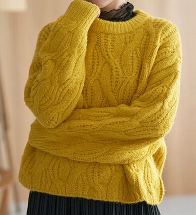 RANAN（ラナン）の「ビッグケーブル短丈ニット（ニット・セーター）」