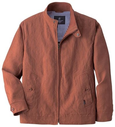 「＜コムルヴァン・オム＞さっと羽織れる麻１００％ライダースブルゾン（メンズジャケット）」