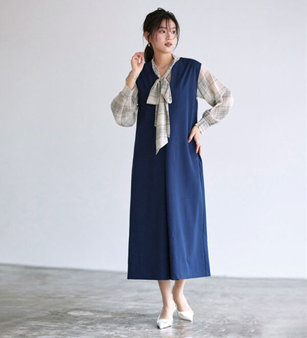 Pierrot（ピエロ）の「選べる柄２ｗａｙリボンブラウス（ブラウス）」｜詳細画像