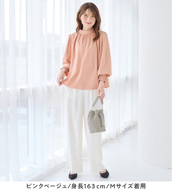 alotta（アロッタ）の「ボリューム袖上品とろみブラウス（ブラウス）」｜詳細画像