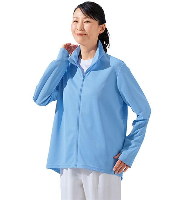 「日本製　遮熱＆ＵＶジャケット（シャツ）」｜サックス