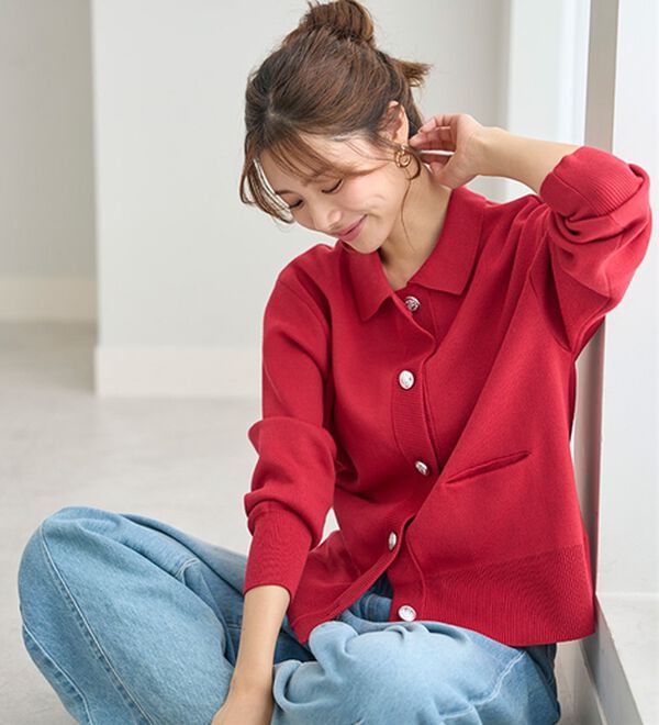 BELLUNA（ベルーナ）の「アウター感覚！ニットジャケット（その他ジャケット）」｜詳細画像