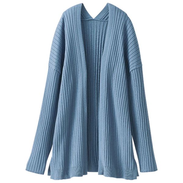 BELLUNA（ベルーナ）の「ハピネスコットン１００％ニットリブトッパーカーディガン（ニットカーディガン）」｜詳細画像