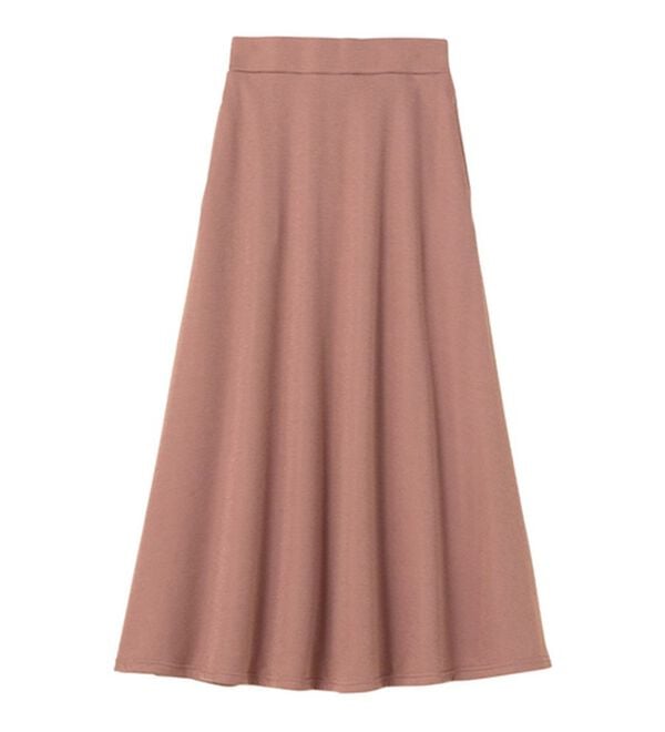 Viola e Viola（ヴィオラ エ ヴィオラ）の「【蓄熱保温】裏ファーフレアースカート（選べる！２丈）（ロングスカート）」｜ピンク