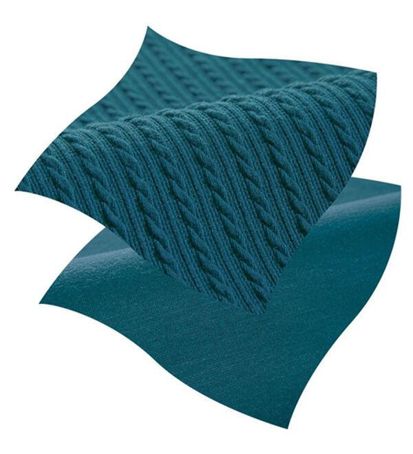 BELLUNA（ベルーナ）の「ケーブルジャカードボタン使いチュニックアンサンブル（アンサンブル）」｜詳細画像