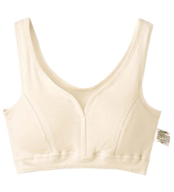 LAVIENNE（ラヴィエンヌ）の「綿１００％オーガニックコットンハーフトップブラ・リブショーツ（別売）（ブラジャー）」｜詳細画像