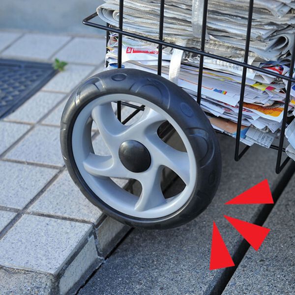 「カゴ付便利なキャリーカート（その他日用品・趣味雑貨）」｜詳細画像