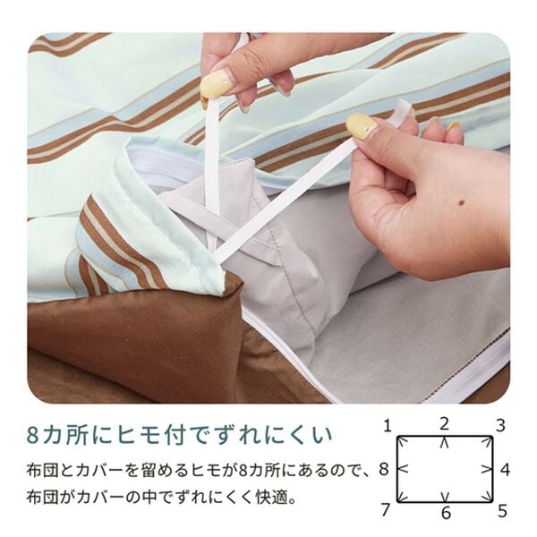 iellio（イエリオ）の「大人かわいいリバーシブルカバーリング＜ストライプ・北欧・掛布団カバー・枕カバー・ボックスシーツ・洗える・Ｃａｎｖａｓ＞（ボックスシーツ・ベッドシーツ）」｜詳細画像