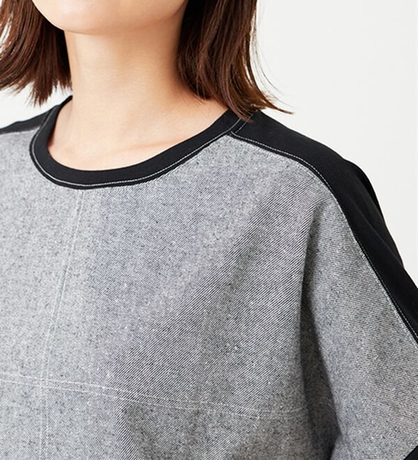 BELLUNA（ベルーナ）の「ステッチデザイン切替プルオーバー（カットソー）」｜詳細画像