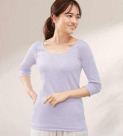 「素肌よろこぶオーガニックコットン７分袖（肌着・インナーウェア）」