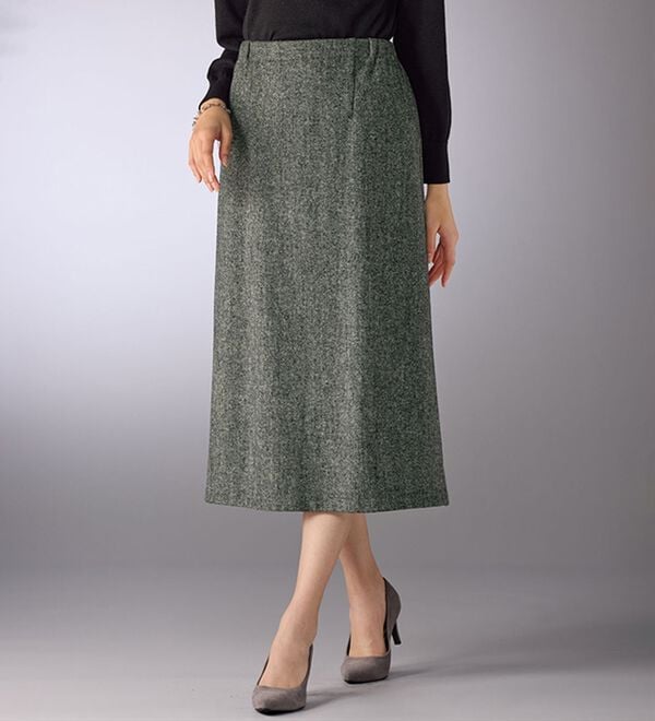BELLUNA（ベルーナ）の「【尾州】日本製ウール混スカート（ロングスカート）」｜詳細画像
