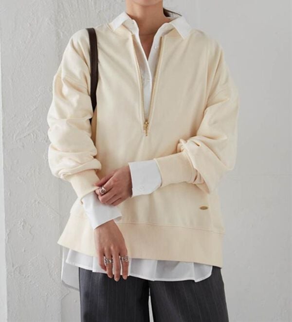 RANAN（ラナン）の「フロントハーフジップスウェット（トレーナー・スウェット）」｜詳細画像