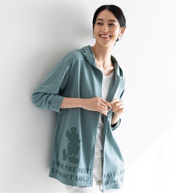 BELLUNA（ベルーナ）の「＜Ｄｉｓｎｅｙ＞【ミッキー】ロゴプリント裏メッシュパーカー（パーカー）」｜詳細画像