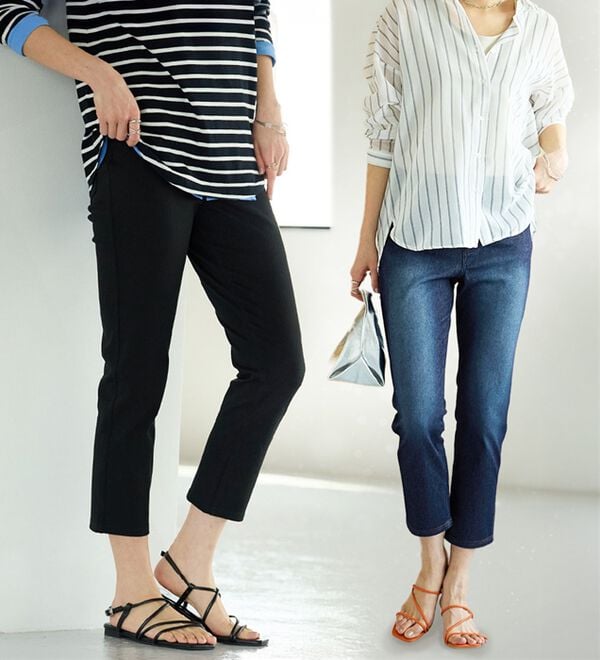 再入荷】美ストレッチ素材アンクル丈レギンスパンツ - ベルーナ【公式】