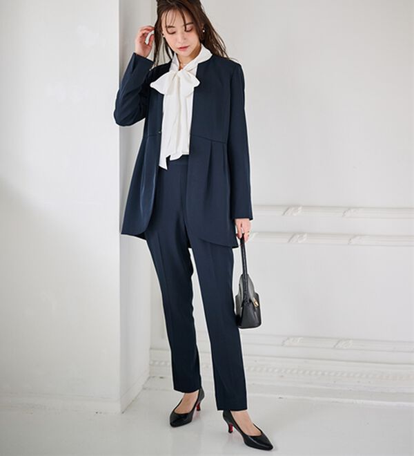 RANAN（ラナン）の「＜２点セット＞ラウンドヘムジャケットセットアップ（パンツスーツ）」｜詳細画像