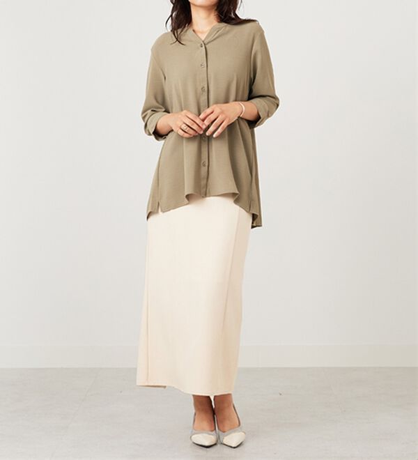 BELLUNA（ベルーナ）の「【新色追加】機能付！バックプリーツチュニック（チュニック）」｜詳細画像