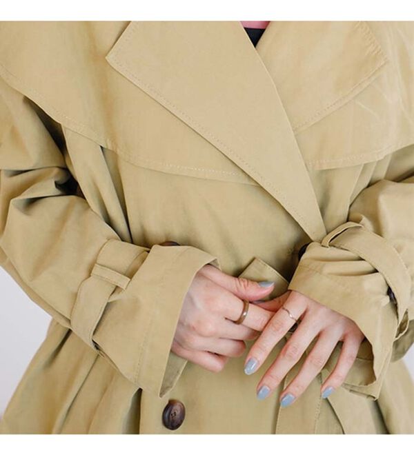 GeeRA（ジーラ）の「ポンチョデザイントレンチ風コート（ハーフコート）」｜詳細画像