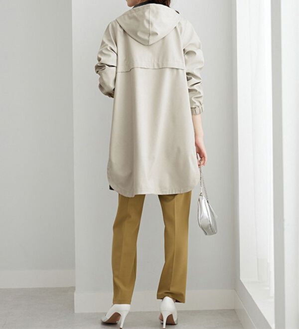 BELLUNA（ベルーナ）の「はっ水加工ボンディング素材ロング丈パーカー（ロングコート）」｜詳細画像