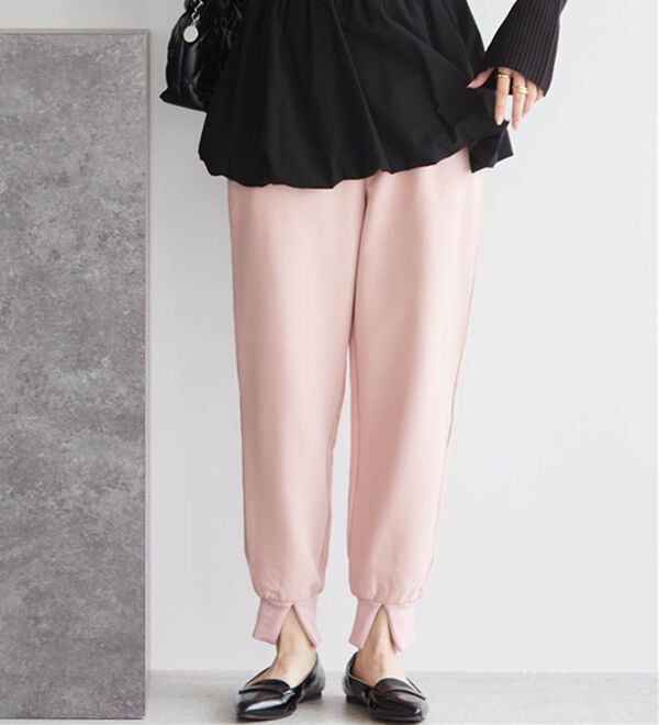 RANAN（ラナン）の「＜裏起毛＞裾スリットジョガーパンツ（フルレングスパンツ）」｜詳細画像