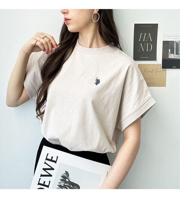 GeeRA（ジーラ）の「【新色追加】【ＵＳ．ＰＯＬＯ．ＡＳＳＮ】綿100％フレンチスリーブＴシャツ（Tシャツ）」｜詳細画像