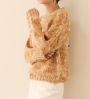 RANAN（ラナン）の「ミックスカラーシャギーニット（ニット・セーター）」｜ベージュ系