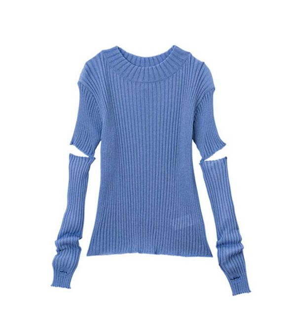 GeeRA（ジーラ）の「アームウォーマー付リブニット（ニット・セーター）」｜詳細画像