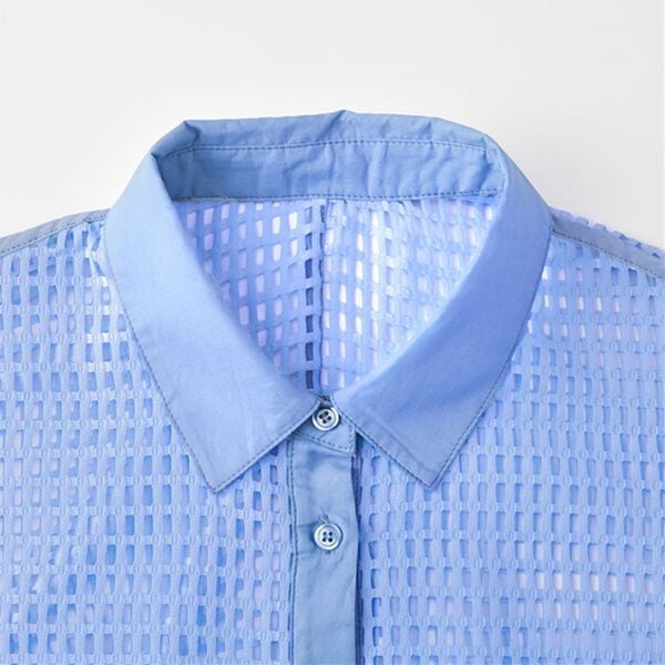 RANAN（ラナン）の「異素材切替メッシュシャツ（シャツ）」｜詳細画像