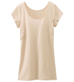 LAVIENNE（ラヴィエンヌ）の「＜さらりラボ＞脇汗ガード綿混２倍涼しいインナー（フレンチ）（肌着・インナーウェア）」｜ベージュ
