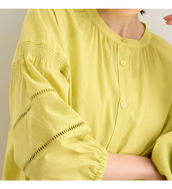 BELLUNA（ベルーナ）の「レーヨン混ビンテージ素材シャツチュニック（チュニック）」｜詳細画像