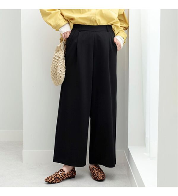 GeeRA（ジーラ）の「美脚ストレッチワイドパンツ（ワイドパンツ・ガウチョ）」｜詳細画像