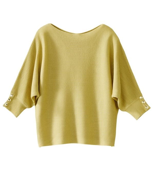 GeeRA（ジーラ）の「袖ボタン付ドルマンニットトップス（ニット・セーター）」｜詳細画像