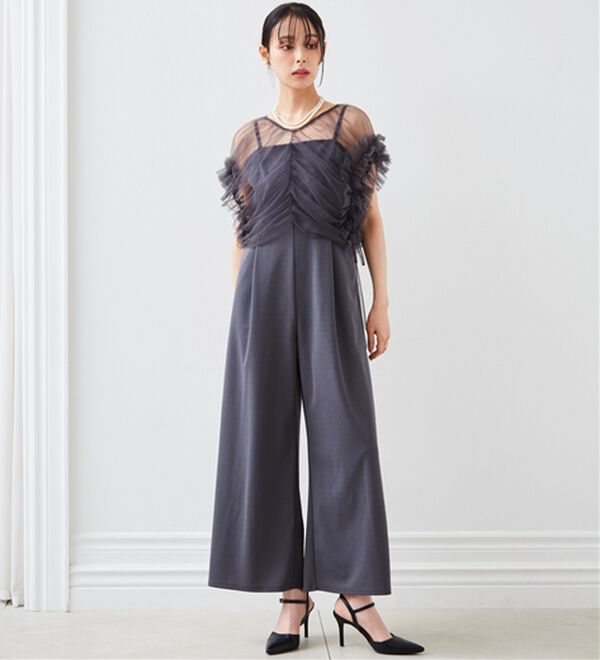 RANAN（ラナン）の「マルチWAYフリルチュールボレロセットパンツドレス（その他ワンピース）」｜詳細画像